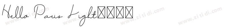 Hello Paris Light字体转换